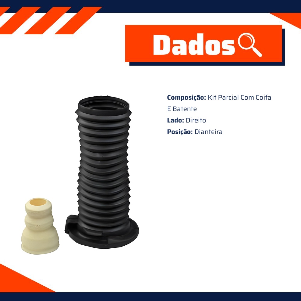 Kit Coifa Batente Dianteiro Direito para Honda Civic - KYB - SB0118