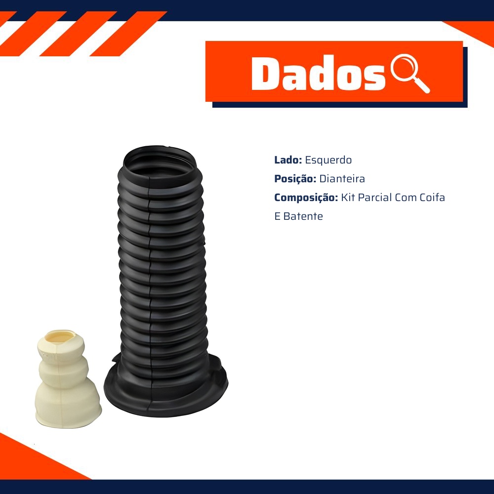 Kit Coifa Batente Dianteiro Esquerdo para Honda Civic - KYB - SB0119