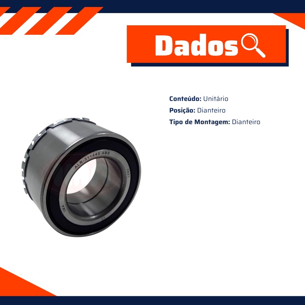 Rolamento Roda Dianteira para Volkswagen Polo e Virtus - IMA - ALR-311443 ABS