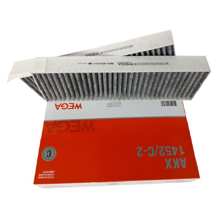 Filtro de Ar da Cabine com Carvão Ativado para Citroen C3 e Peugeot 208 - Wega - AKX-1452/C-2