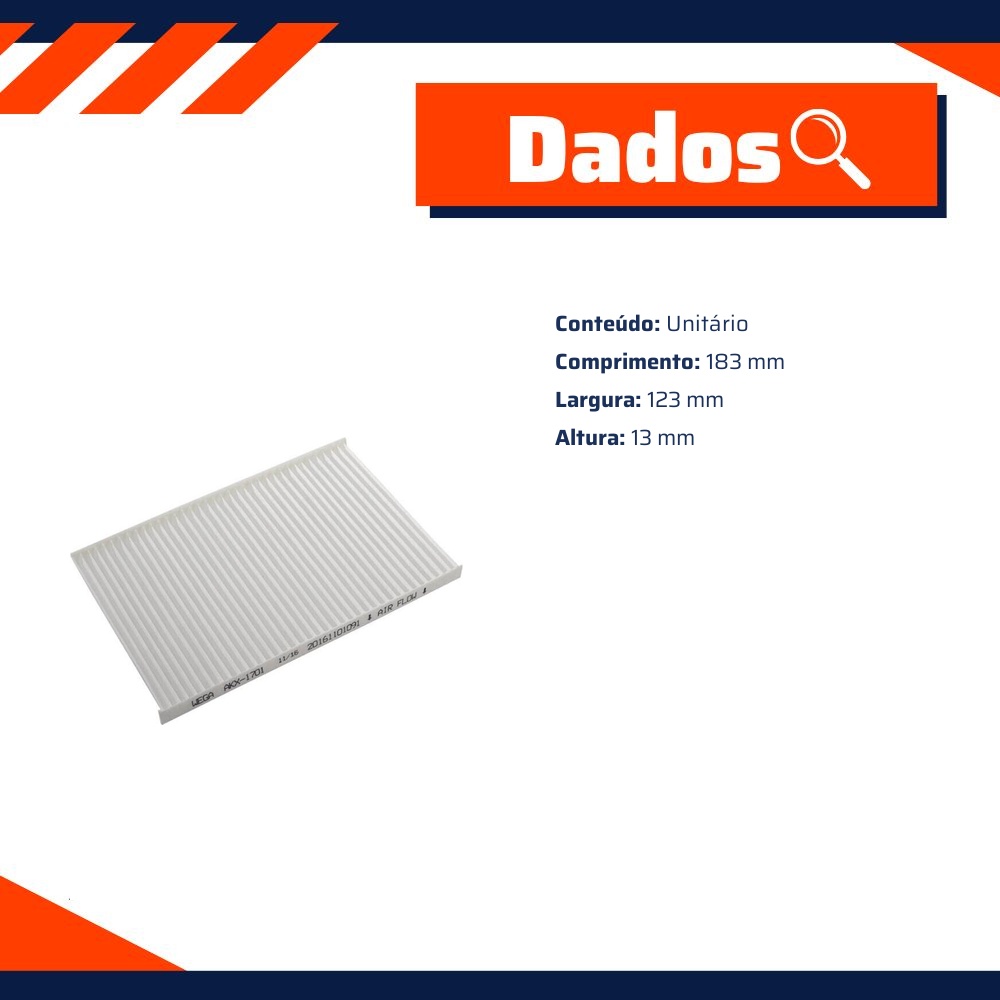 FIltro de Ar Condicionado Cabine - Wega - AKX-1701