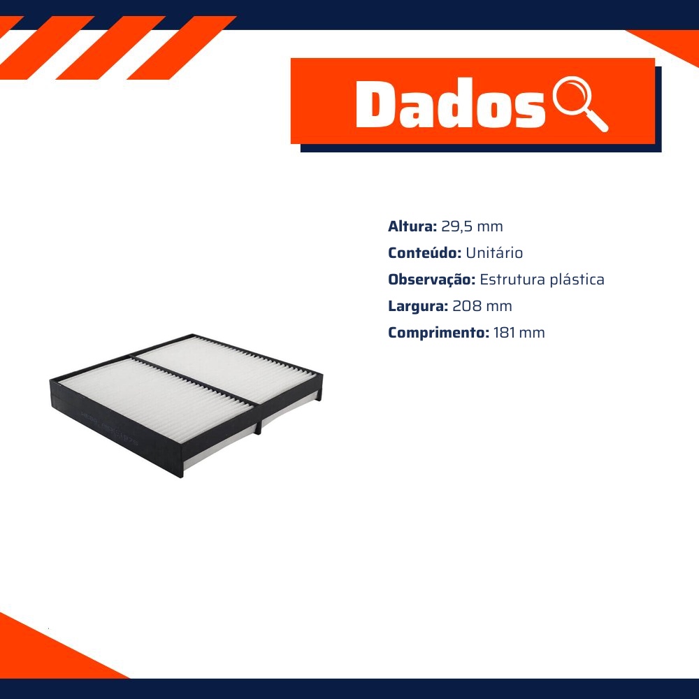 Filtro de Ar da Cabine para Suzuki S-Cross e Swift - Wega - AKX-1975