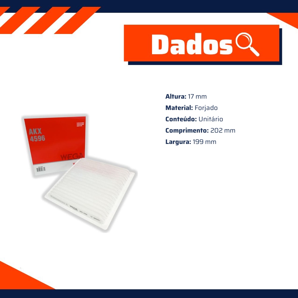 FIltro de Ar Condicionado Cabine - Wega - AKX-4596