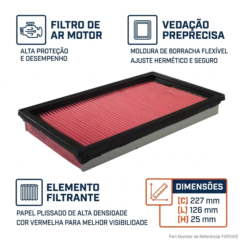 Filtro de Ar para Mini Cooper - Wega - FAP-2412