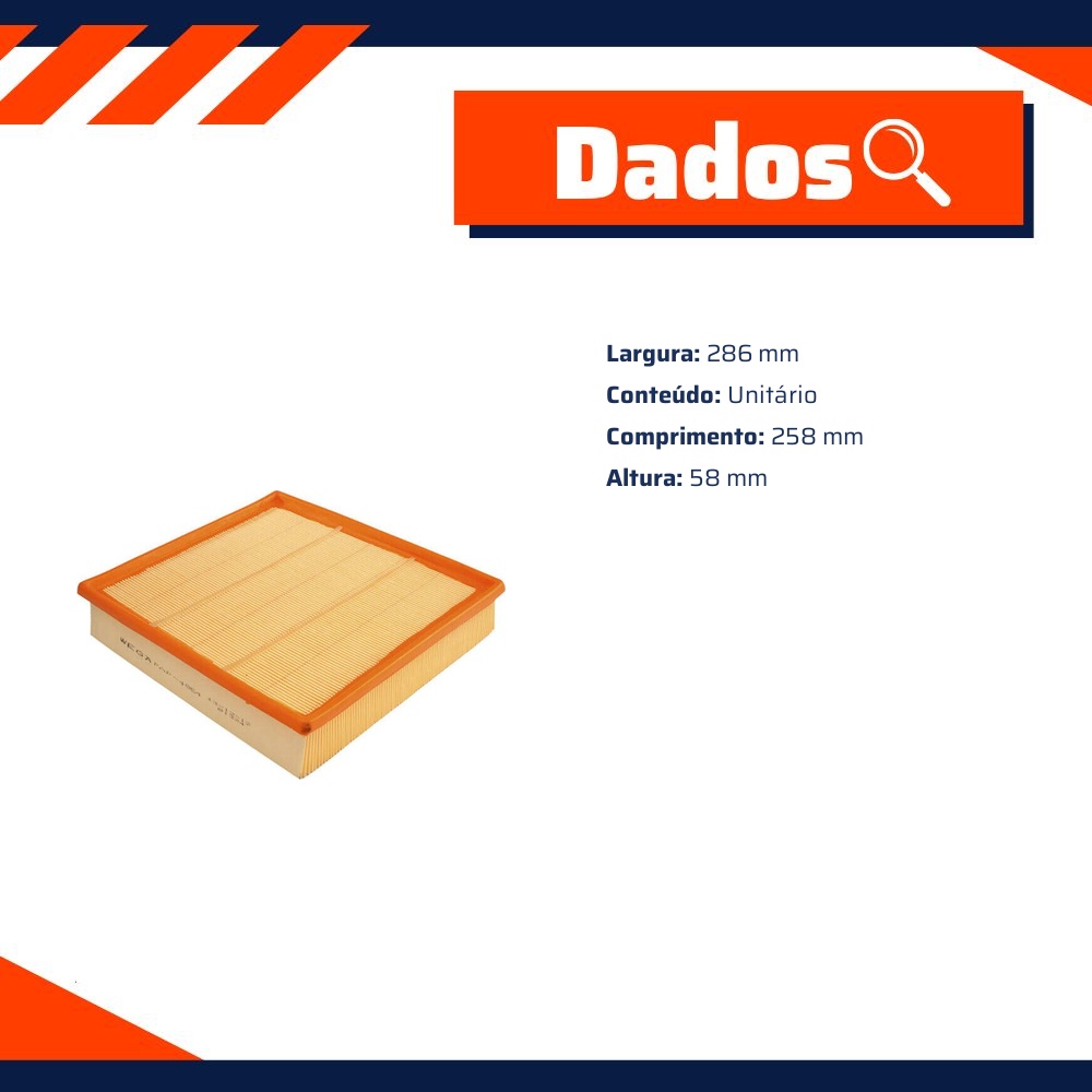 Filtro de Ar para Audi A8 e S8 - Wega - FAP-4854