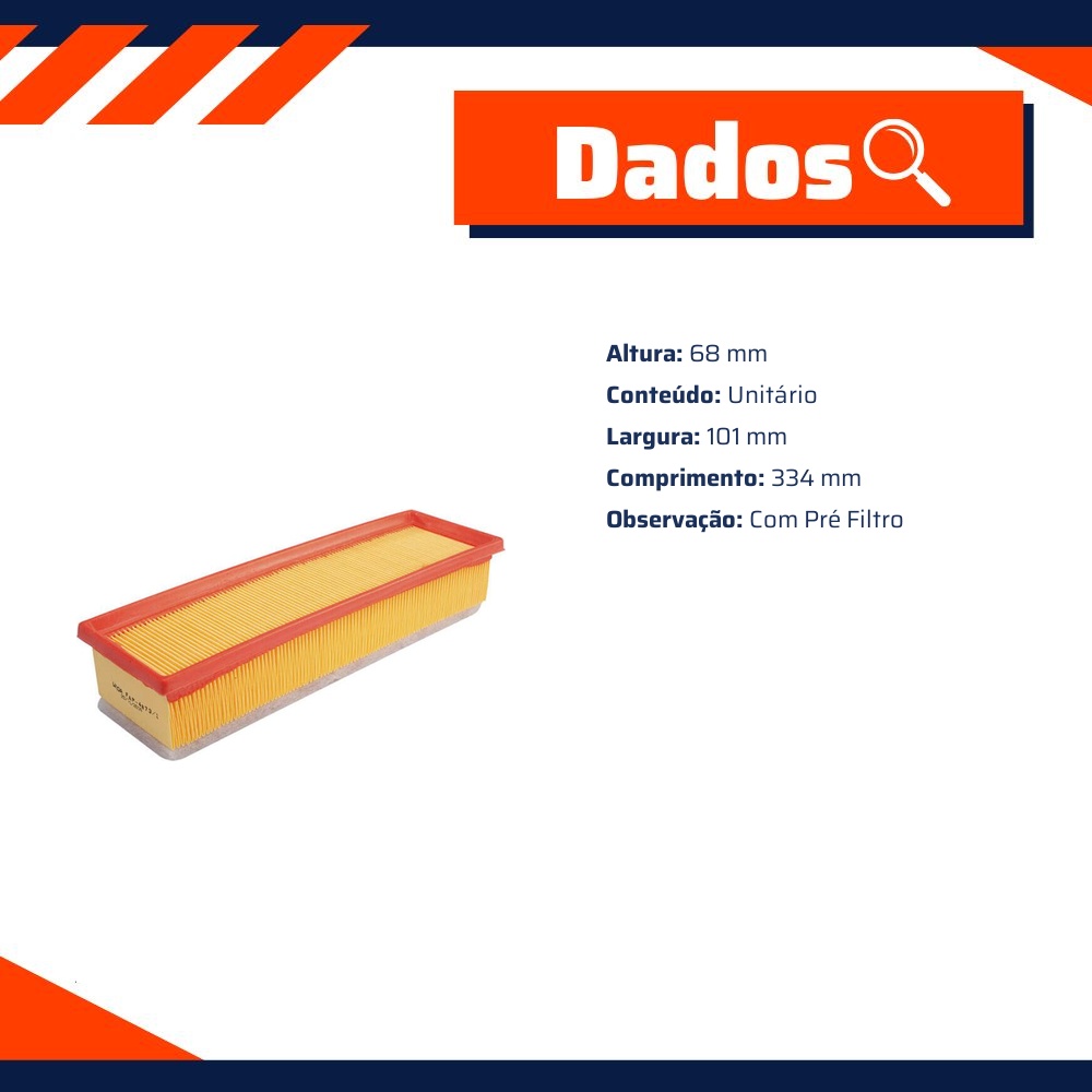 Filtro de Ar do Motor - Wega - FAP-4873/1