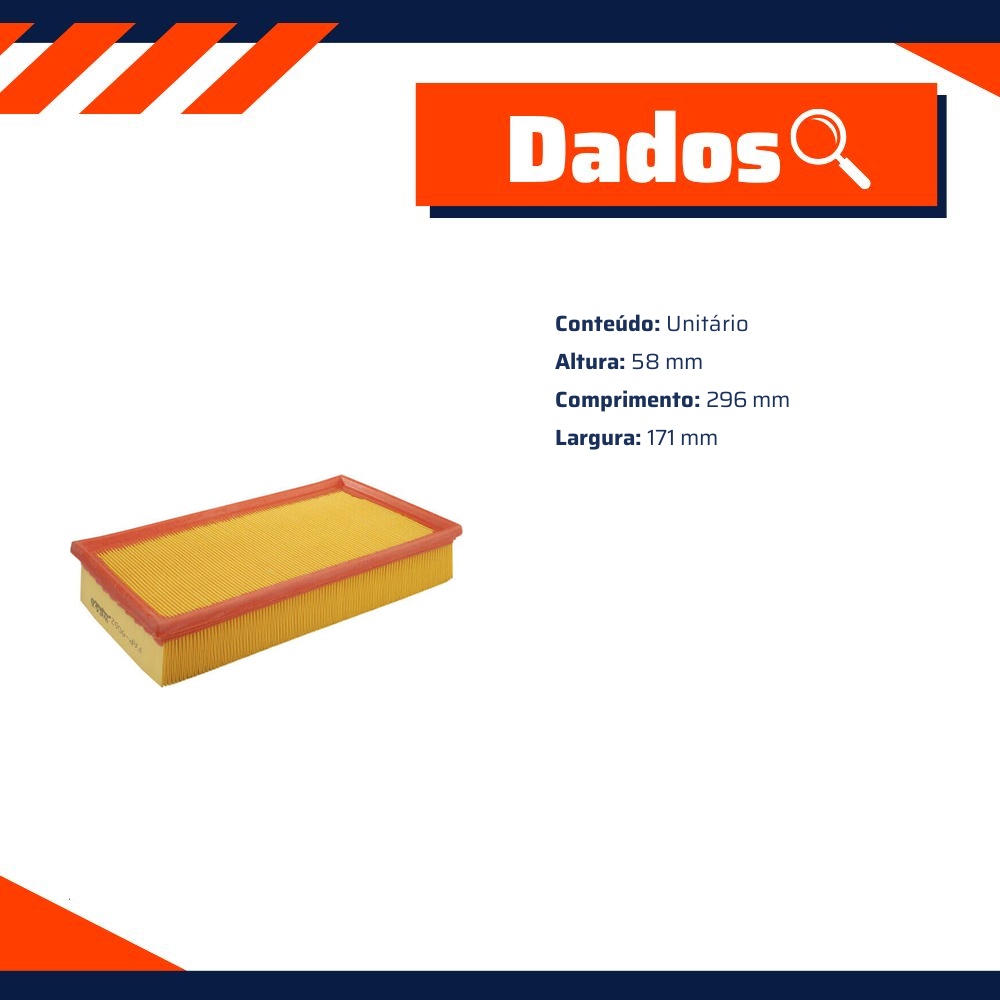 Filtro de Ar do Motor - Wega - FAP-9062