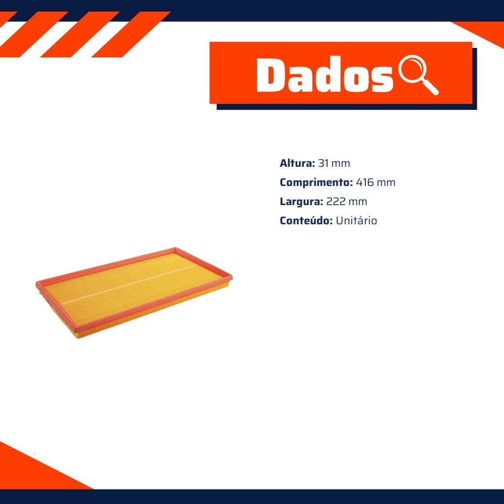 Filtro de Ar para Mercedes-Benz Vito - Wega - FAP-9110