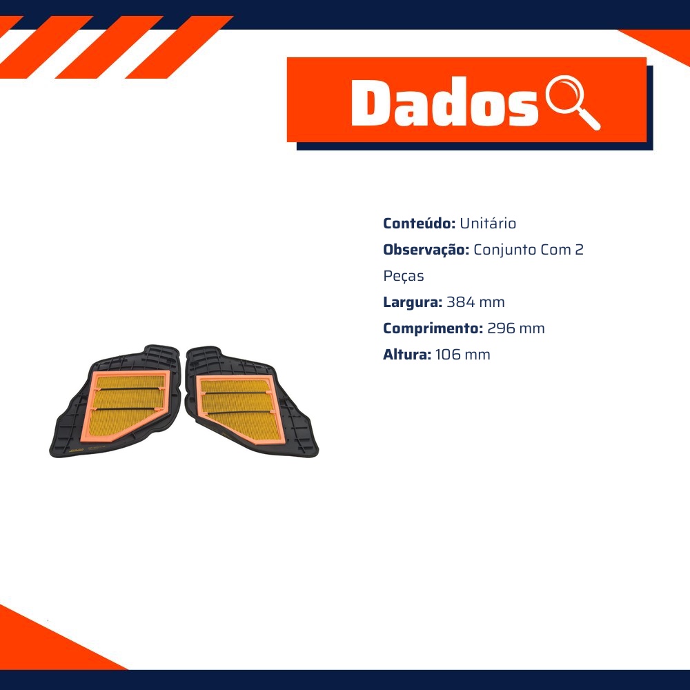 Filtro de Ar do Motor - Wega - FAP-9282-2