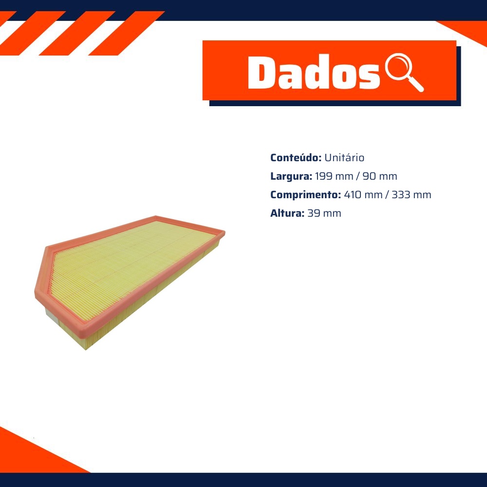 Filtro de Ar para Mercedes-Benz Glc 220 - Wega - FAP-9307