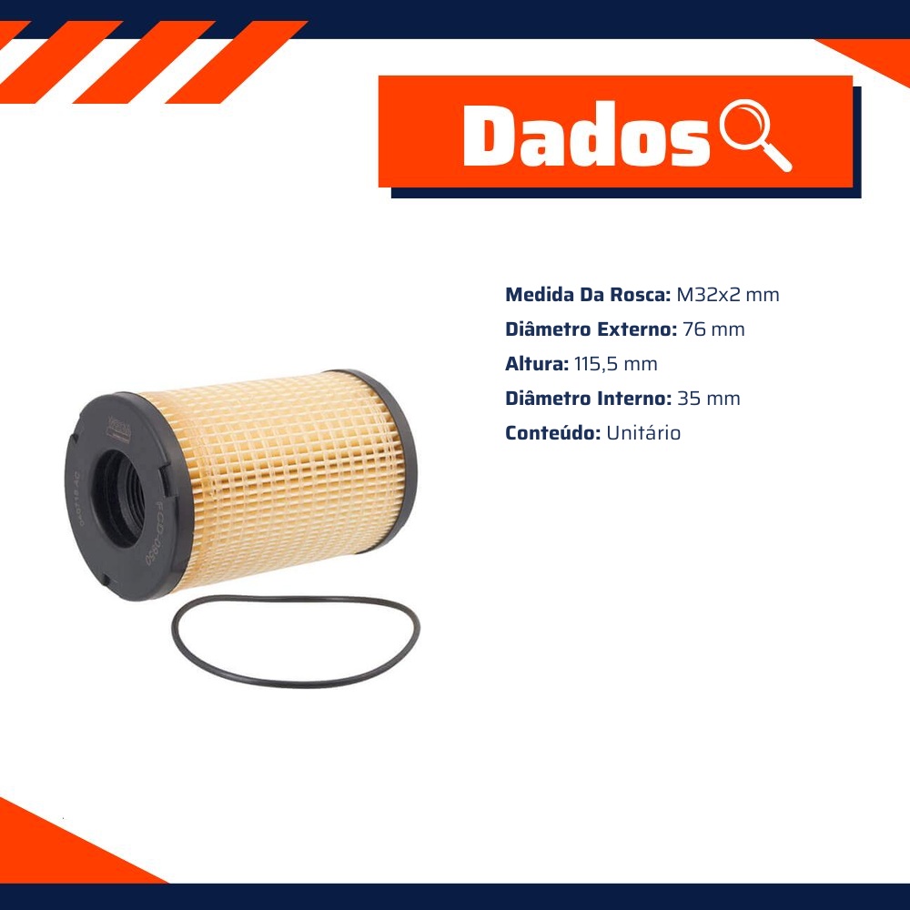 Filtro de Combustível - Wega - FCD-0950