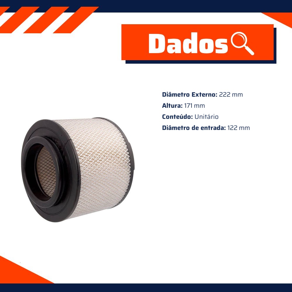 Filtro Ar de Motor - Wega - JFA292/2