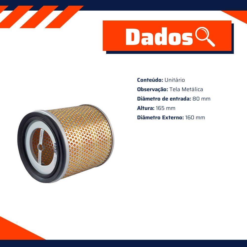 Filtro de Ar para Mazda B 2200 - Wega - JFA-0313