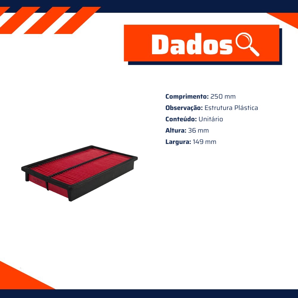 Filtro de Ar para Mazda MX-5 - Wega - JFA-0323