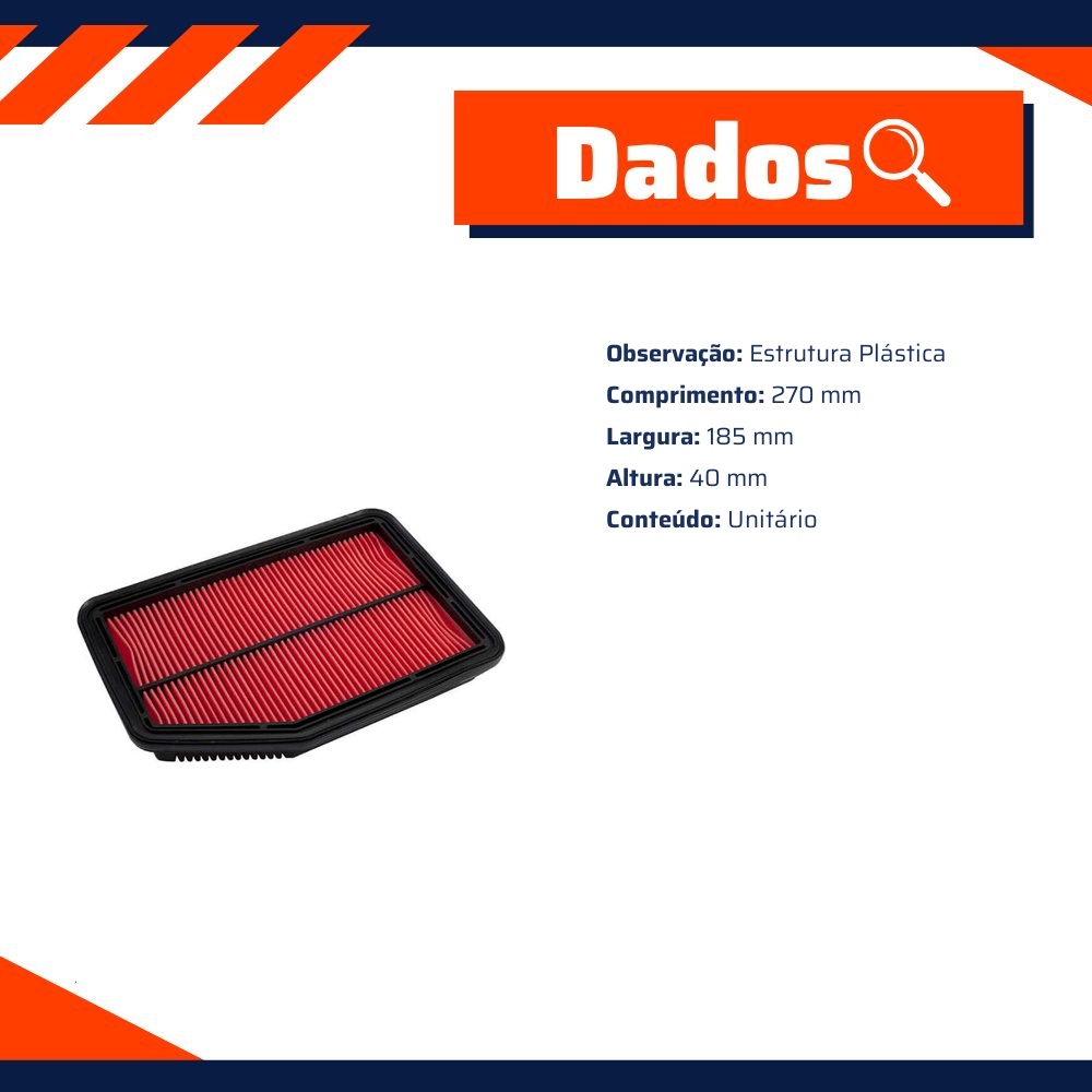 Filtro de Ar para Mazda MX-3 - Wega - JFA-0330