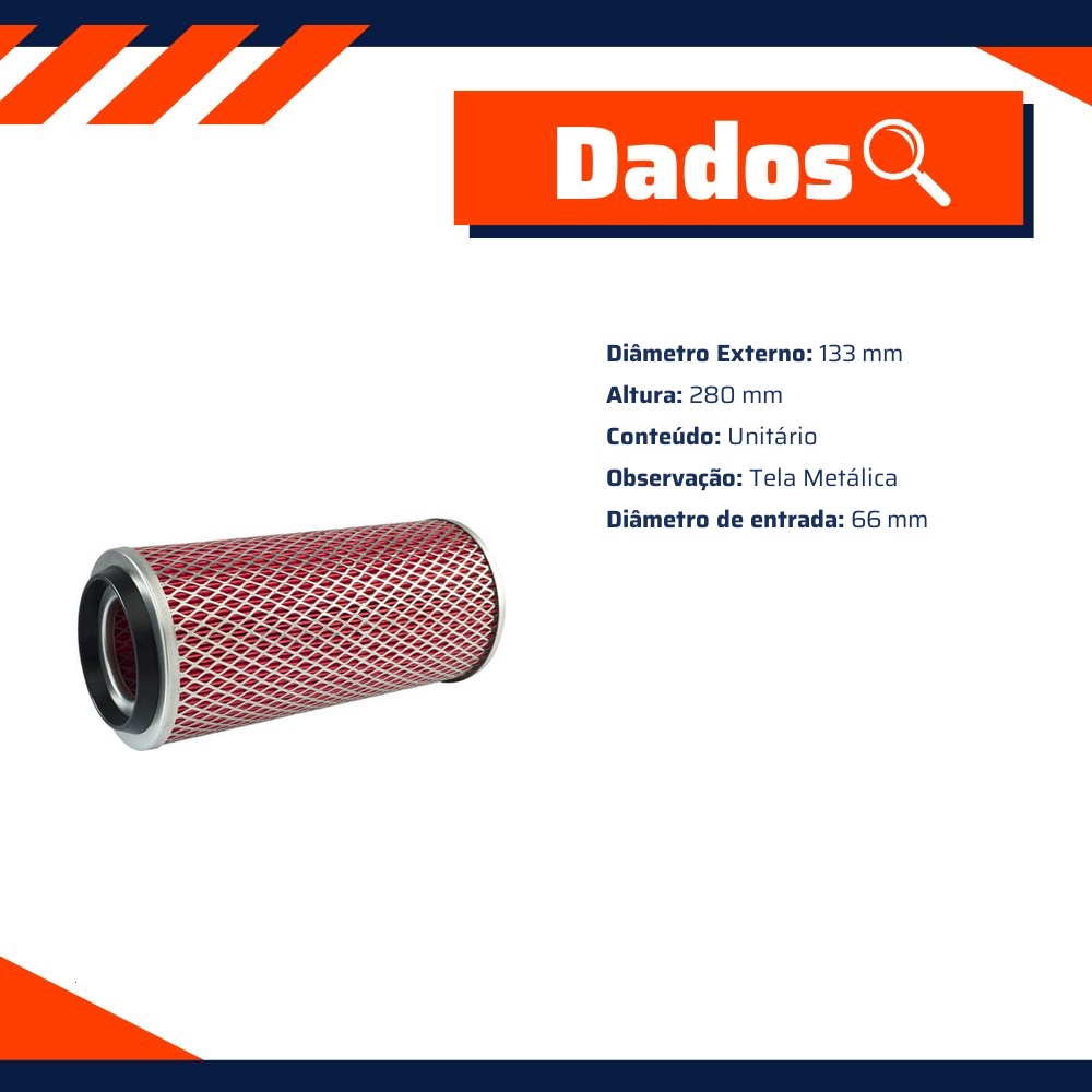 Filtro de Ar Hyundai H 100 e Land Rover Defender - Wega - JFA-0514/1