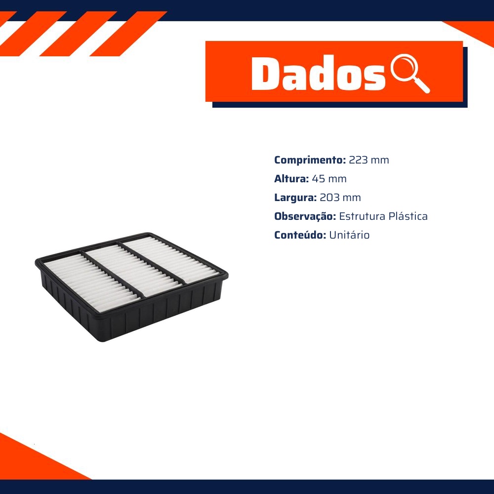 Filtro de Ar para Mitsubishi Colt - Wega - JFA-0596