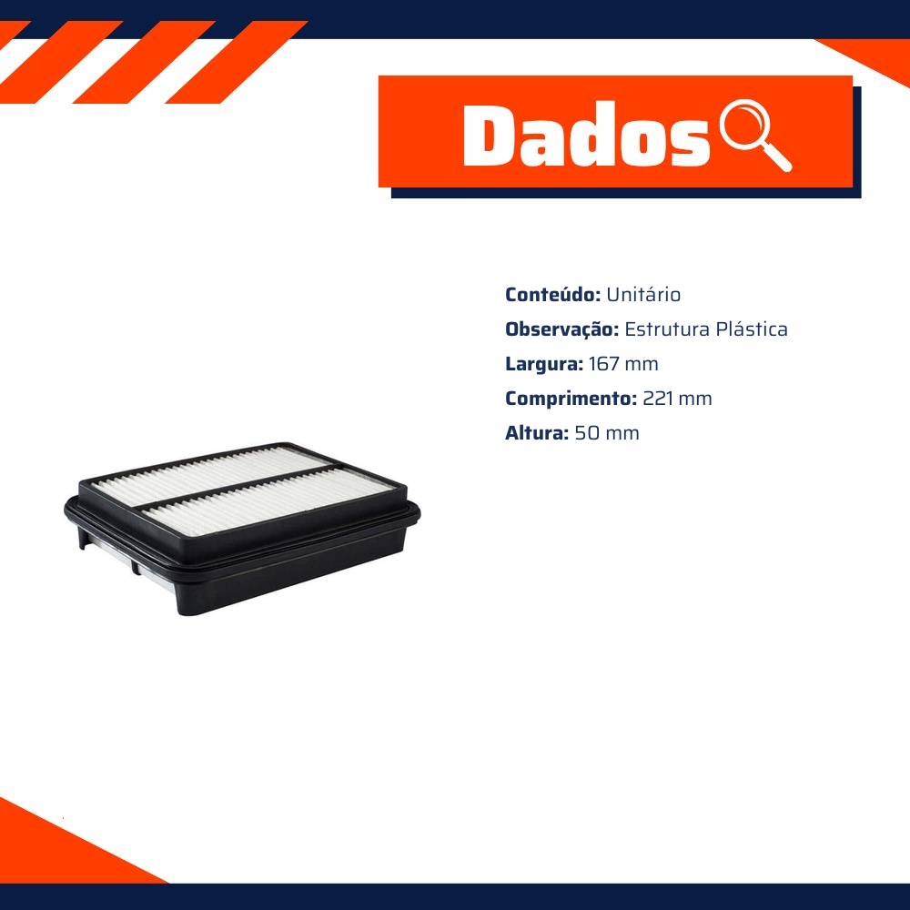 Filtro de Ar para Daihatsu Applause e Gran Move - Wega - JFA-0609