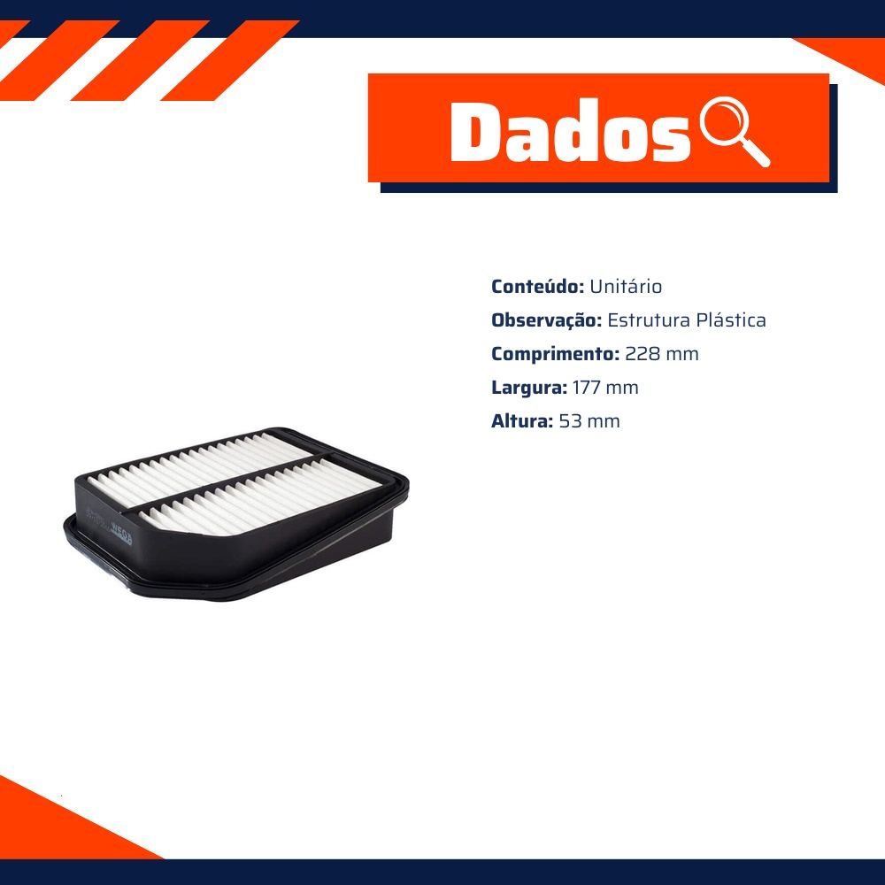 Filtro de Ar para Suzuki Grand Vitara - Wega - JFA-0893