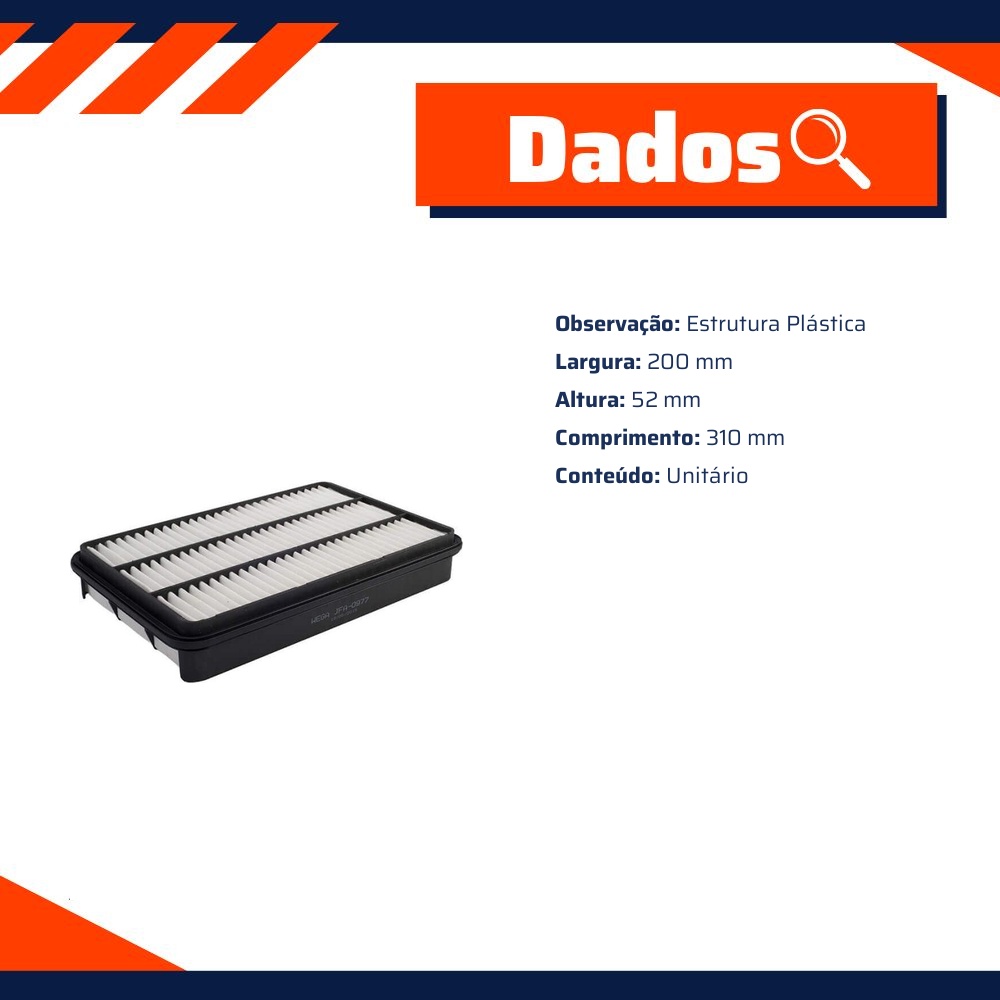 Filtro de Ar do Motor - Wega - JFA-0977