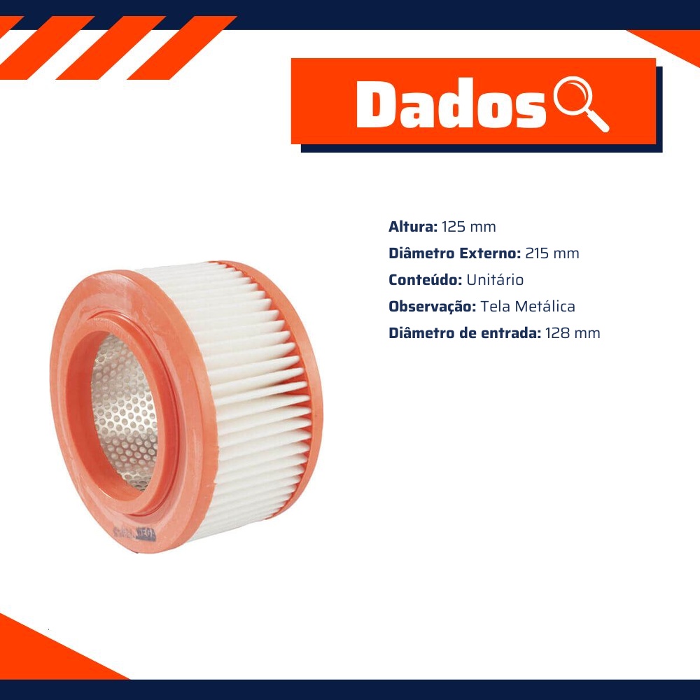 Filtro de Ar para Kia Besta - Wega - JFA-0983/2