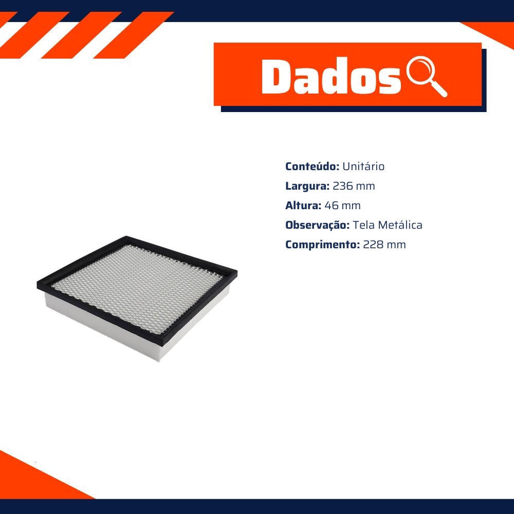 Filtro de Ar para Dodge Journey - Wega - JFA-0994
