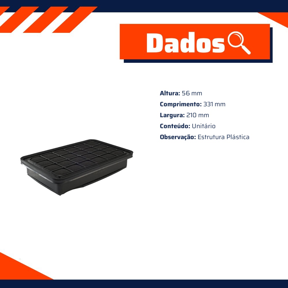Filtro de Ar para Mahindra Scorpio - Wega - JFA-0F21