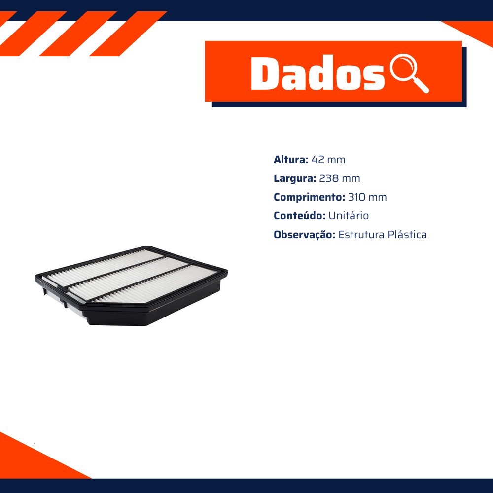 Filtro de Ar para Hyundai Veracruz - Wega - JFA-0H17