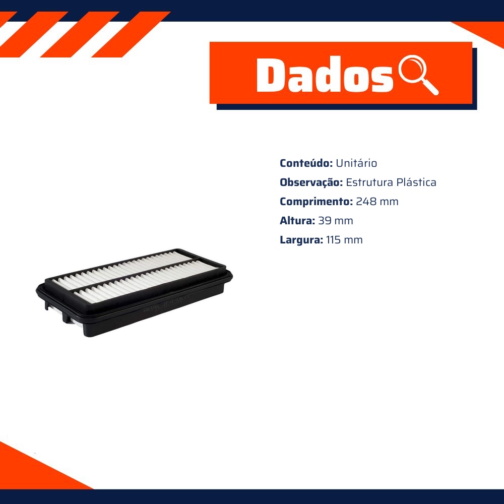 Filtro de Ar para Kia Picanto - Wega - JFA-0K11