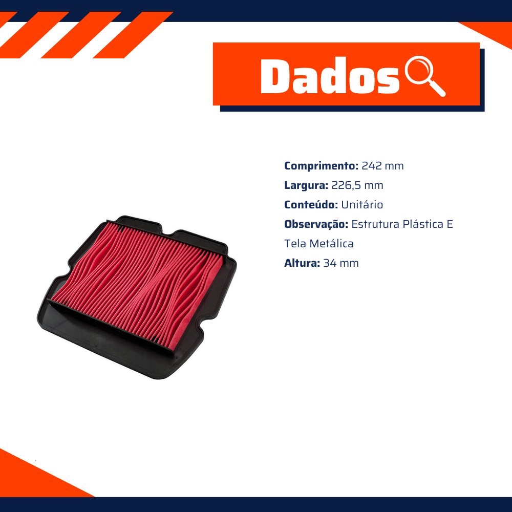 Filtro de Ar do Motor - Wega - JFA-0M13