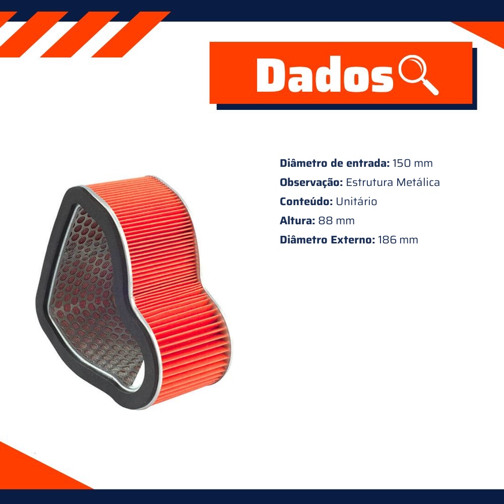 Filtro de Ar do Motor - Wega - JFA-0M20