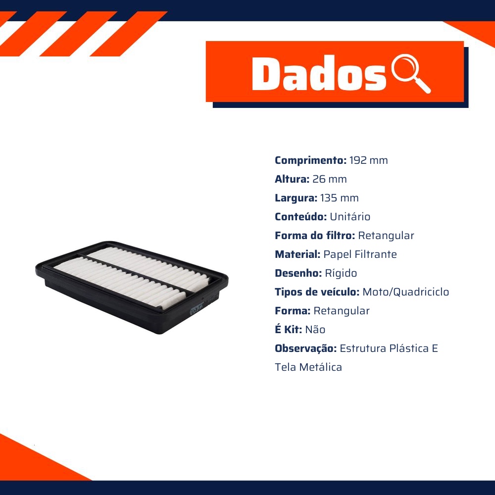 Filtro de Ar para Suzuki Bandit 650S - Wega - JFA-0M45