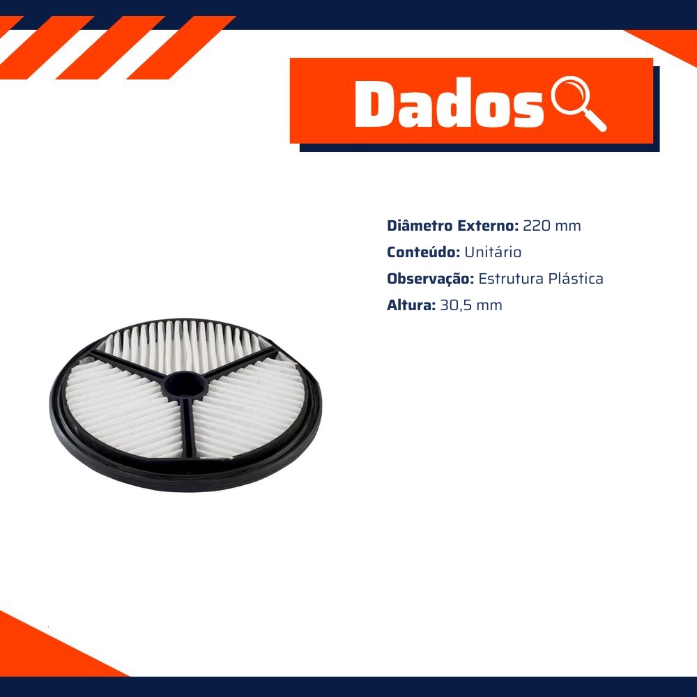 Filtro de Ar para Daewoo Tico - Wega - JFA-0W00