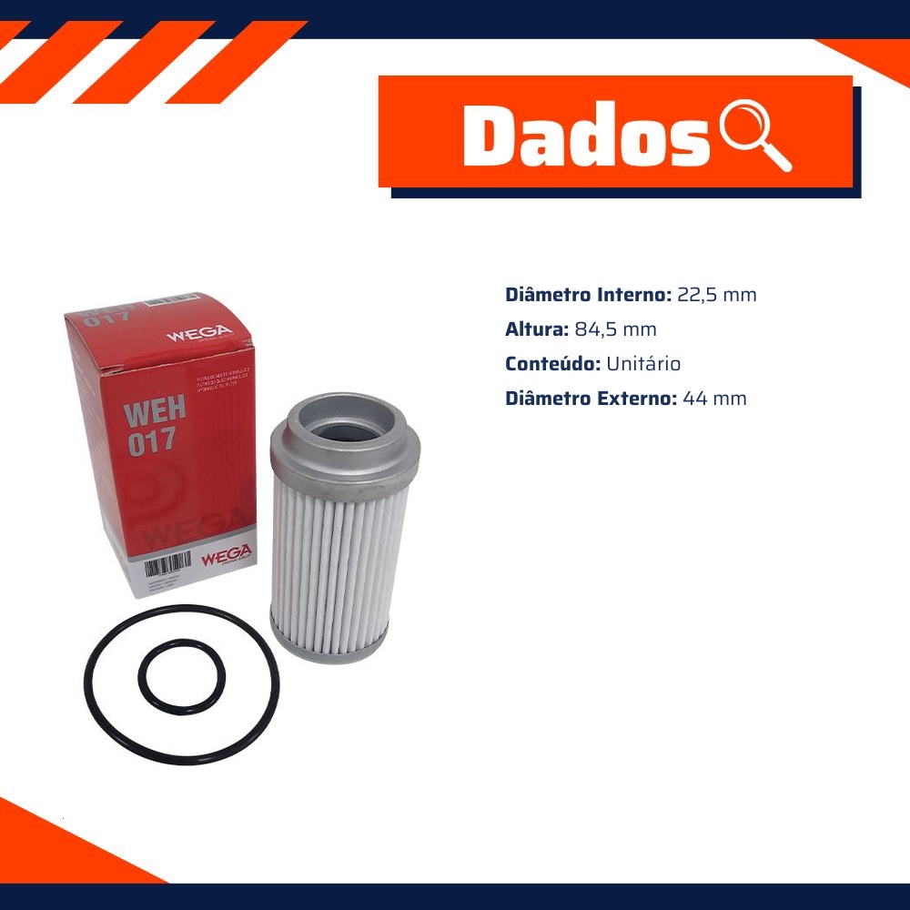 Filtro de Óleo Hidráulico - Wega - WEH-017