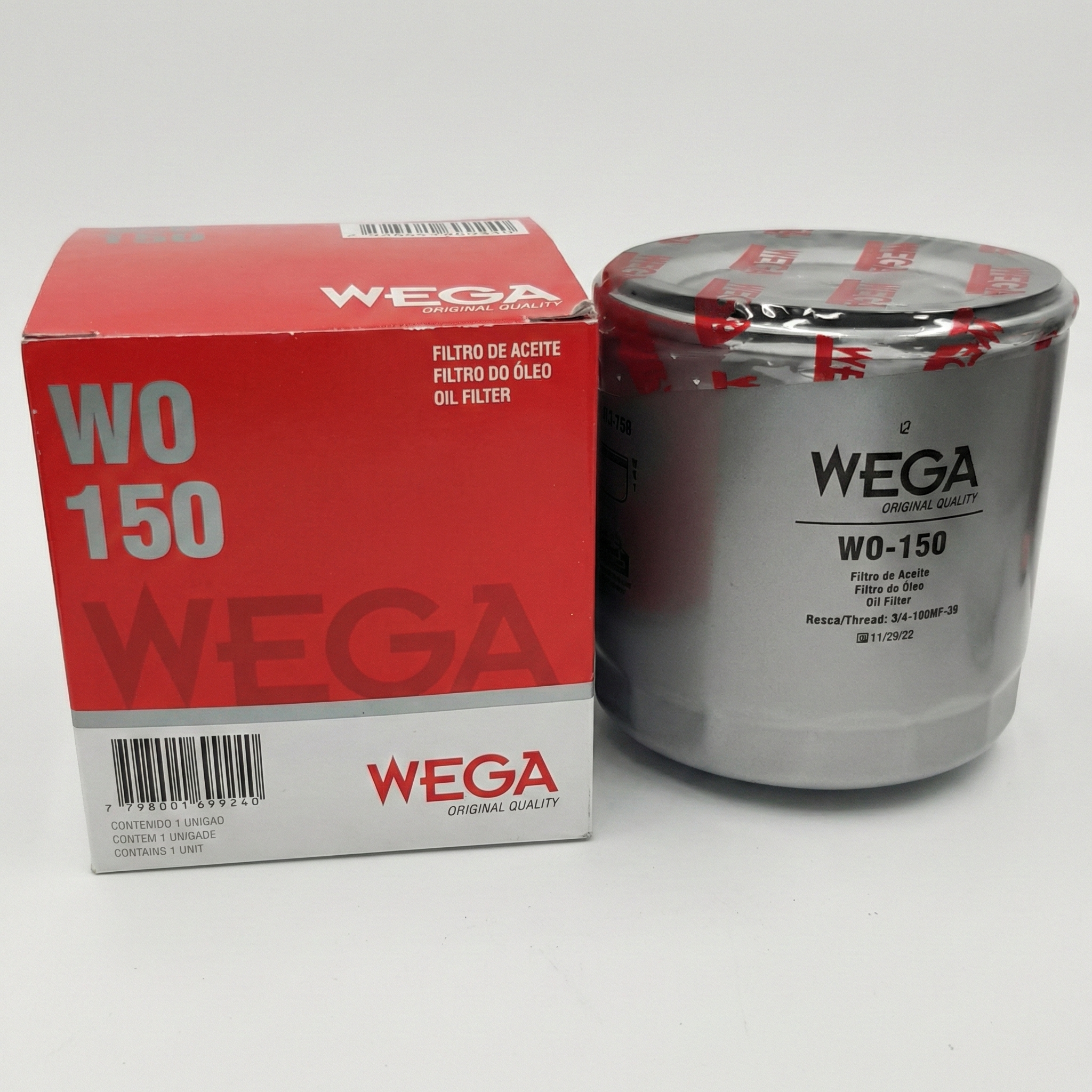 Filtro Blindado de Óleo Lubrificante - Wega - WO-150