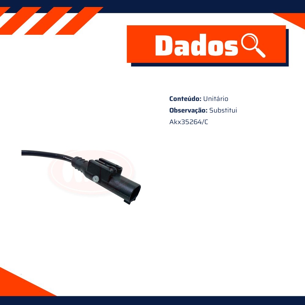 Sensor de Freio ABS Traseiro - IMA - AL-2109