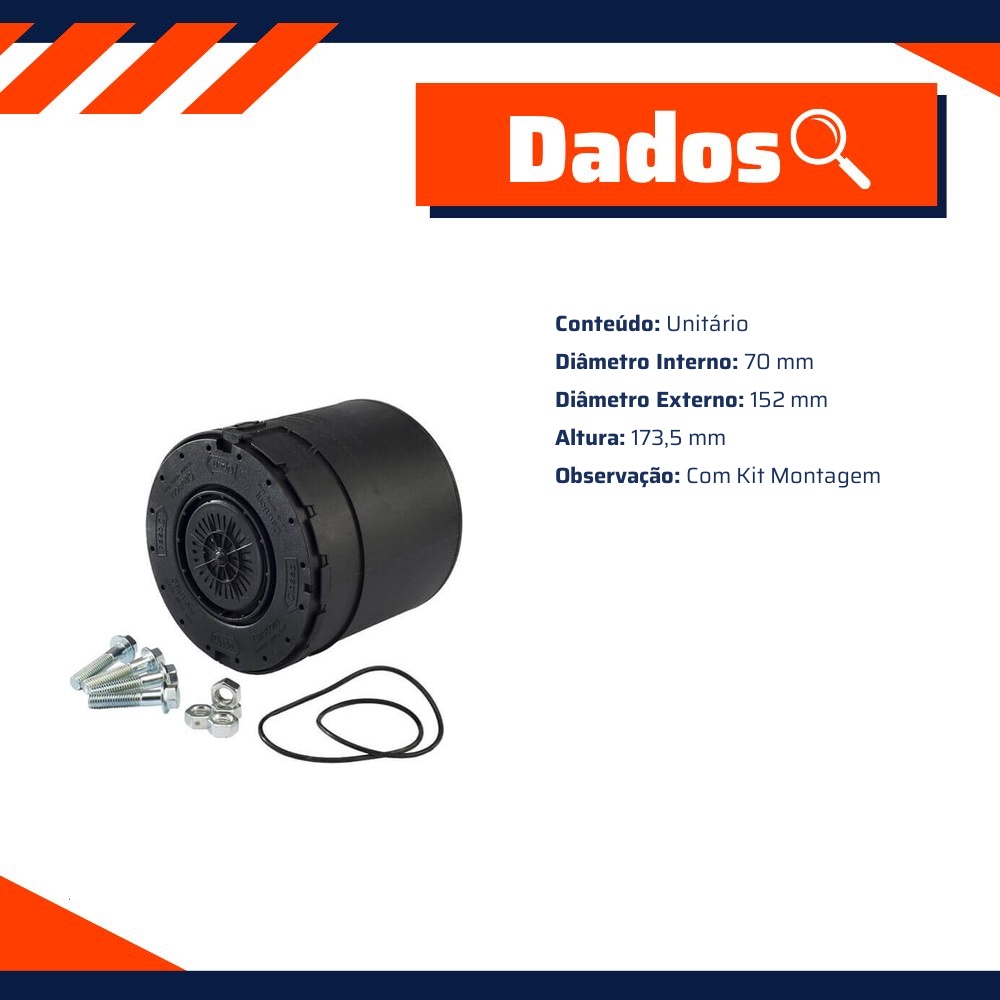Filtro Secador do Ar Comprimido - Wega - DAF-500