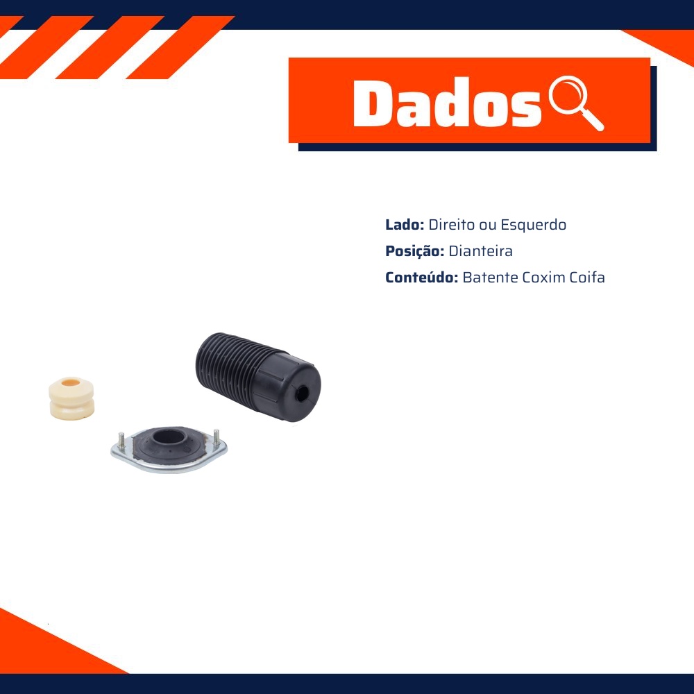 Kit do Amortecedor Dianteiro Com Batente Coxim Coifa - Cobra Automotiva - PRGM313C