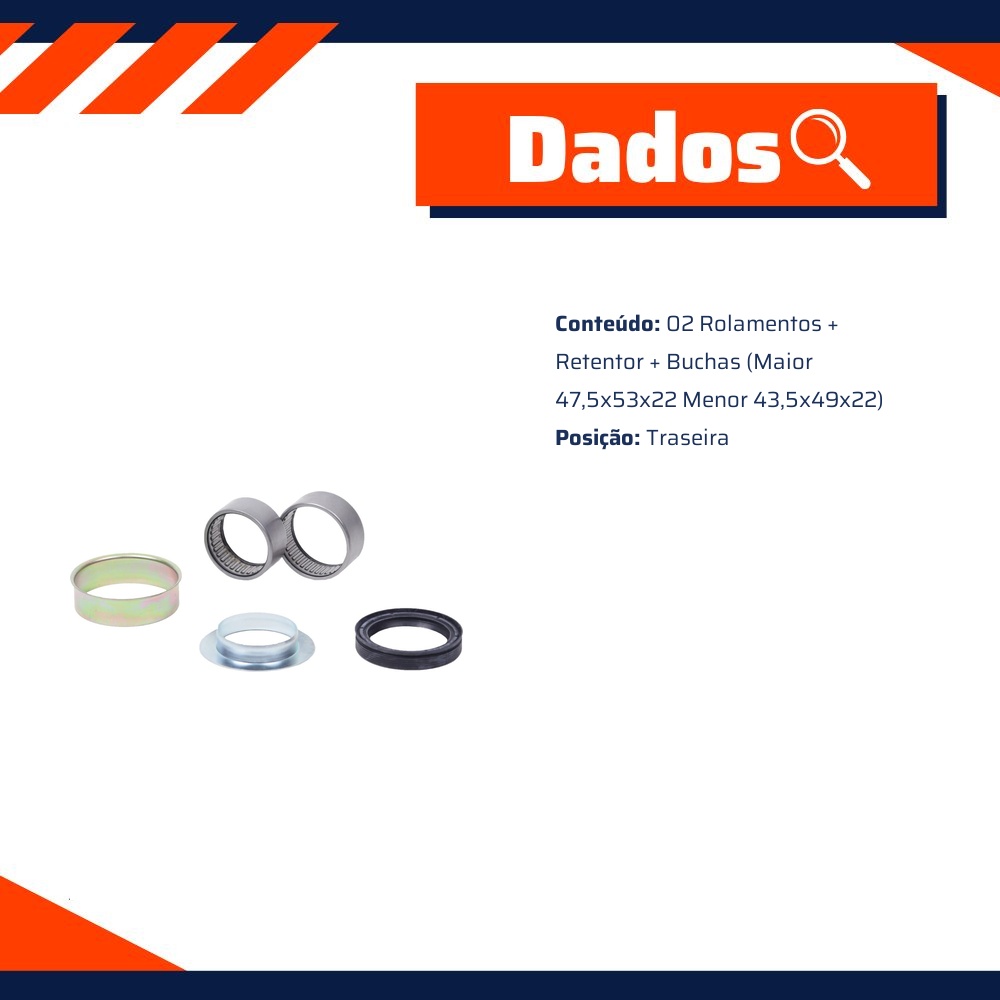 Kit Reparo Eixo Traseiro - Cobra Automotiva - PR55900