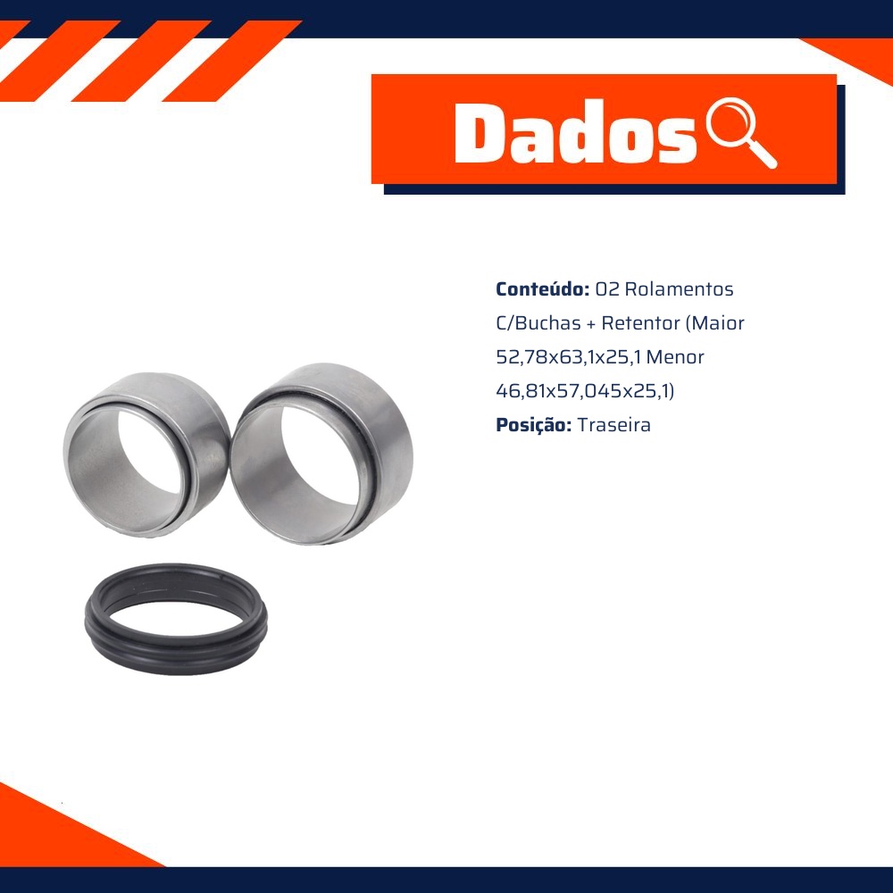 Kit Reparo Eixo Traseiro para Renault Express e Kangoo - Cobra Automotiva - 555.01