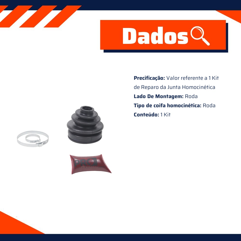Kit Reparo Junta Homocinética para Toyota Hilux - Cobra Automotiva - HK-707R