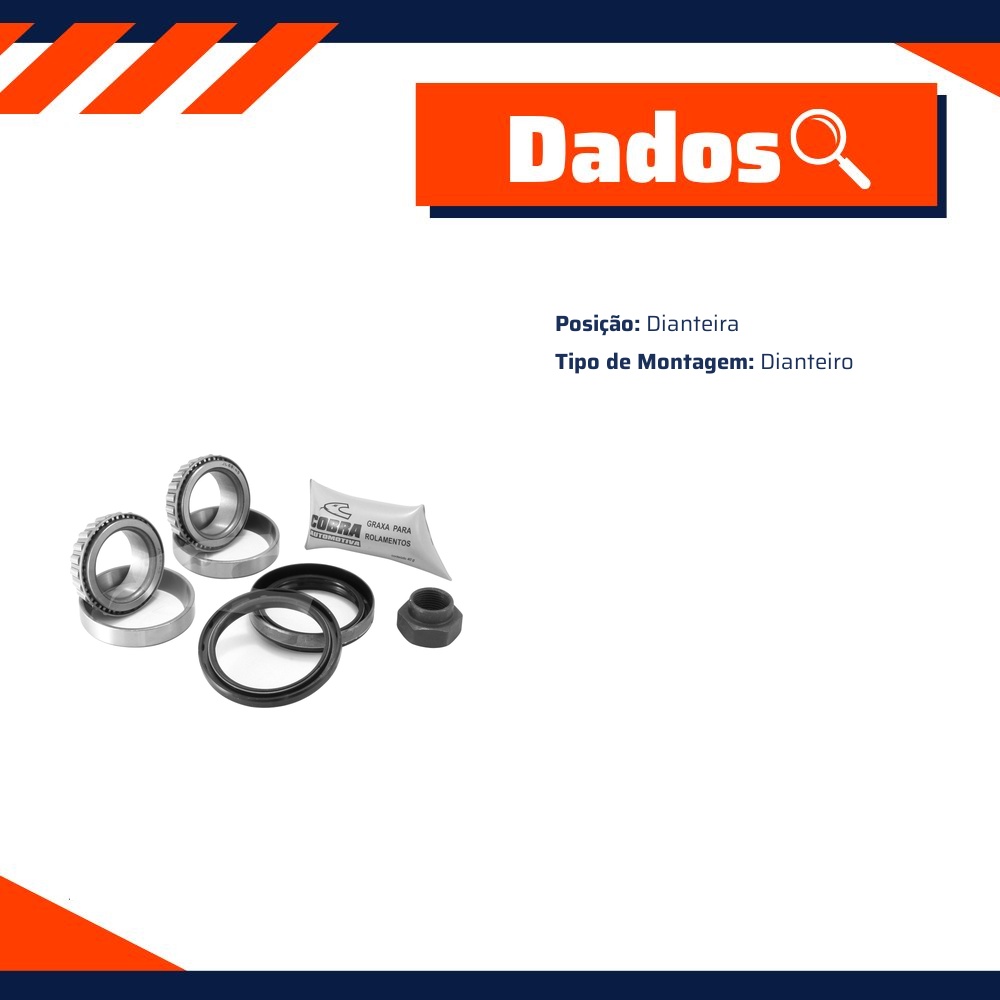 Kit Rolamento Roda Dianteira - Cobra Automotiva - CORK3