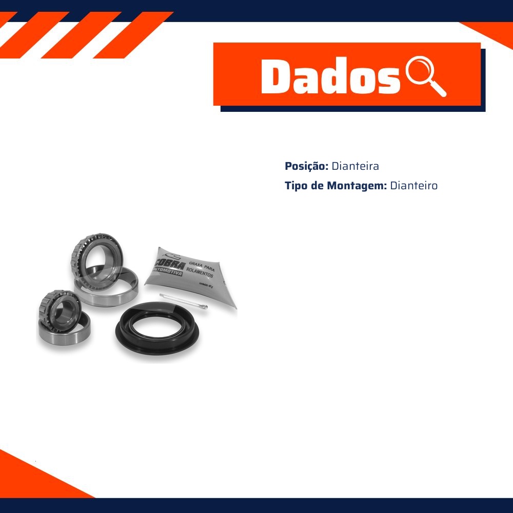Kit Rolamento Roda Dianteira para Chrysler Caravan - Cobra Automotiva - RK5 C