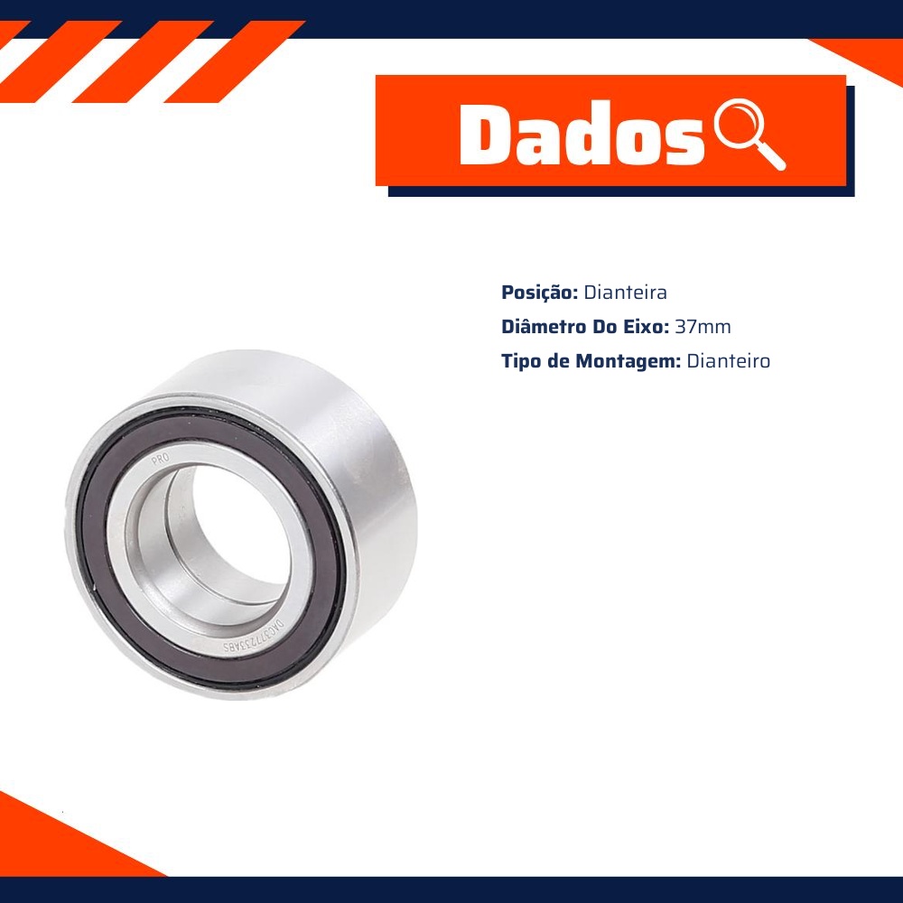 Rolamento Roda Dianteira - Cobra Automotiva - PRDAC377233ABS