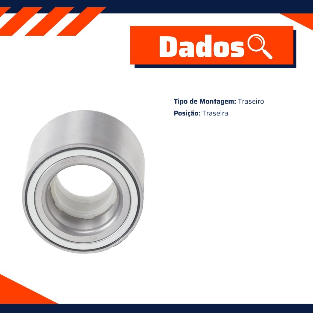Rolamento Roda Traseira para Volkswagen Amarok - Cobra Automotiva - DAC467857