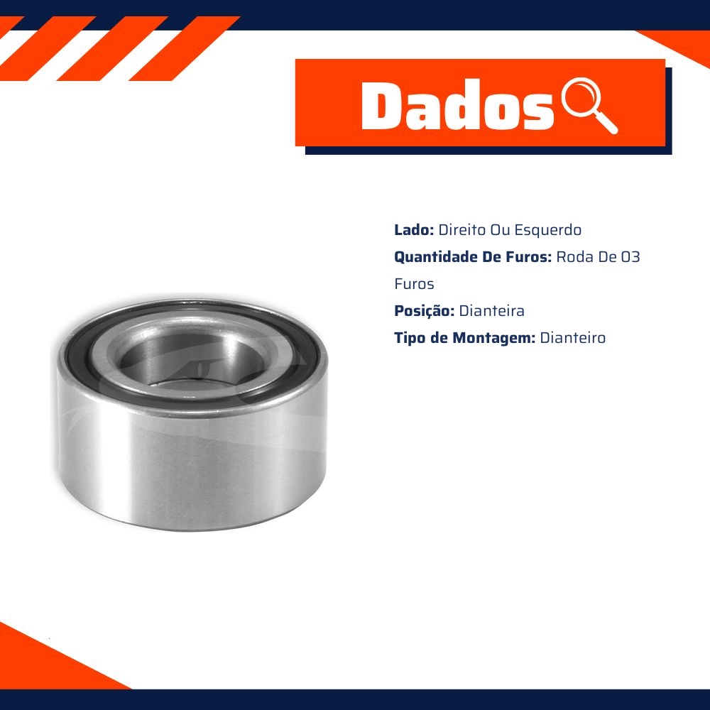 Rolamento Roda Dianteira para Peugeot 106 - Cobra Automotiva - DAC3566E C