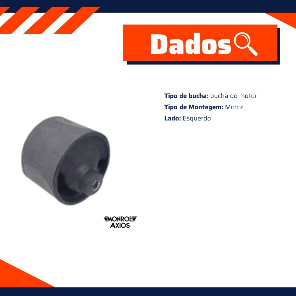 Bucha Suporte do Coxim do Motor Esquerdo 10 mm - Monroe Axios - 511.1924