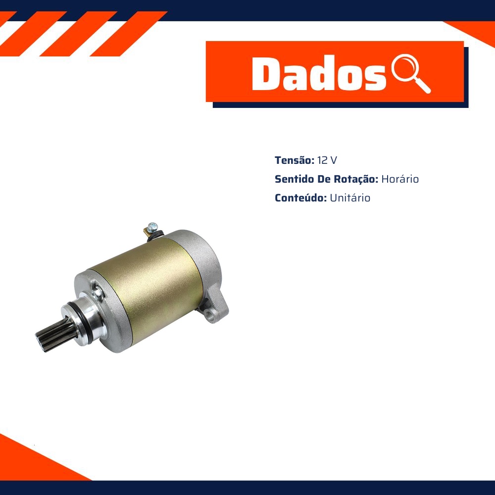 Motor de Partida 12V para Suzuki Burgman AN 125 - Gauss - GM23030