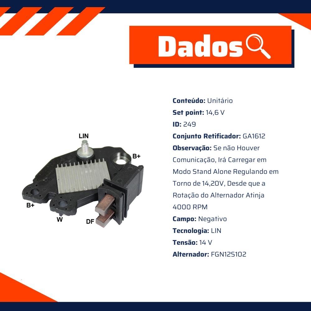 Regulador de Voltagem - Gauss - GA612