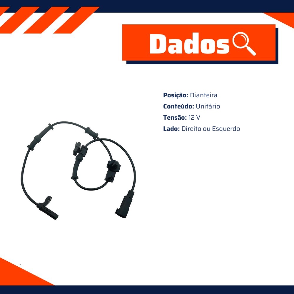 Sensor ABS Dianteiro Direito ou Esquerdo para Chrysler 300C - Gauss - GS2110